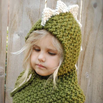 

Children's hat, foreign trade, new dinosaur modeling, handmade shawl hat, fast sell Amazon baby helmet