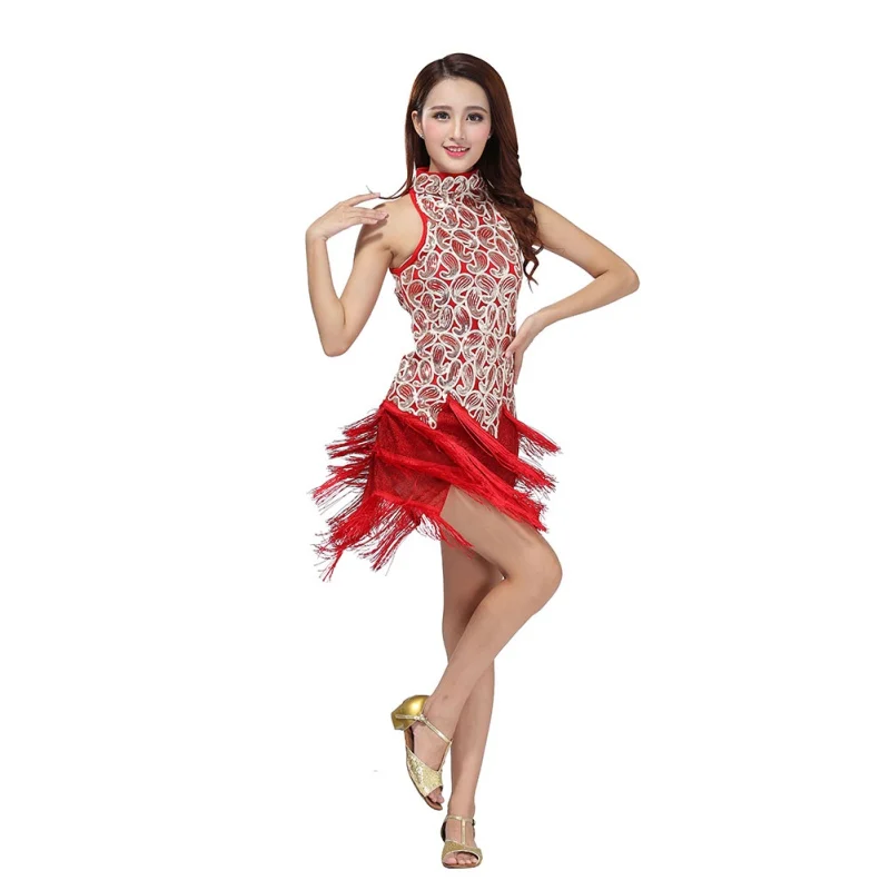Adult Latin Rhythm Dance Performance Dress Salsa Rumba Tango Showcase Ballroom 