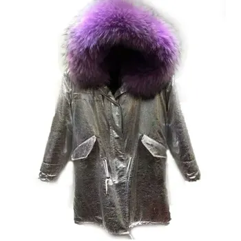 

Astrid Blusa Top Quality Fashion Warm Women Long Winter Jacket Fur Collar Parka Golden Long Coat With Fur Liner Winter Outwear