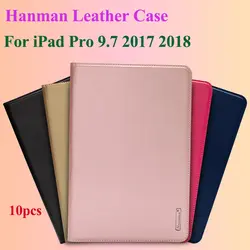 10 шт. Hanman Флип кожаный чехол для iPad Pro 9,7 дюймов 2017 2018 деловой кожаный чехол для телефона слот для карт чехол