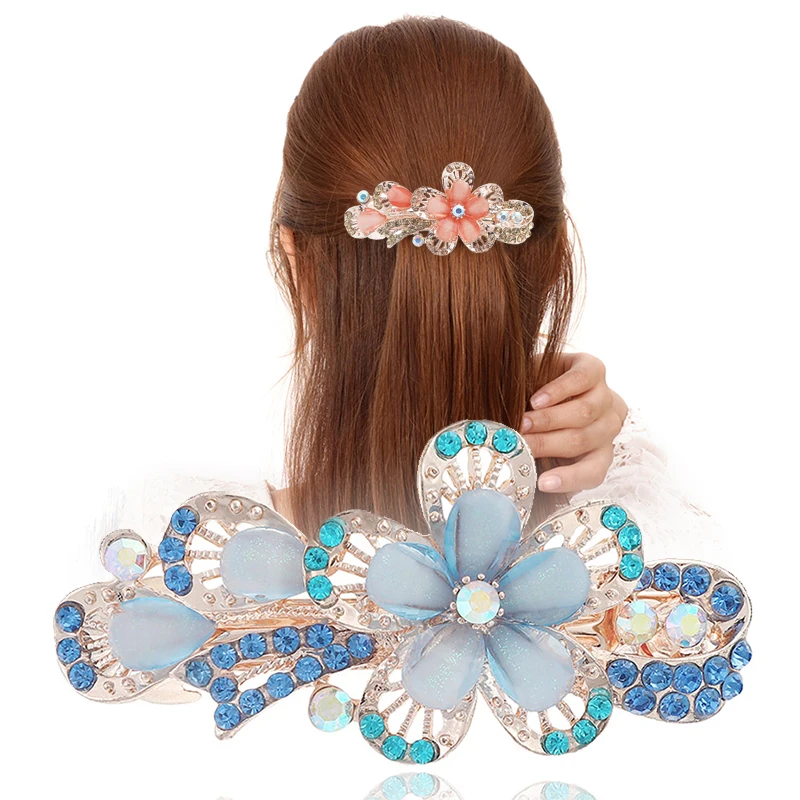 

Crystal Hair Clips Resin Hairpins for Women Hair Accessories Natural Stone Hair Barrettes Floral Headwear for Wedding Party