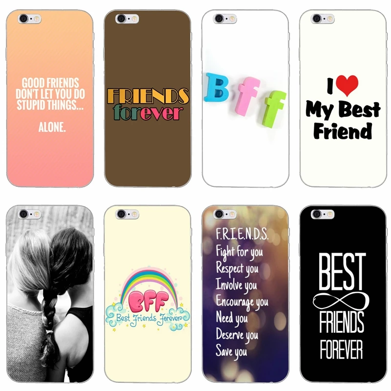 

quotes best friends forever bff slim silicone Soft phone case For Huawei P7 P8 P9 P10 P20 pro Lite plus P Smart Mini 2017
