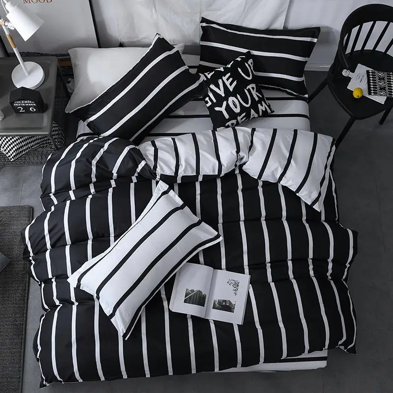

Black and white checkered king queen full twin size Bedding Set Duvet Cover Sets Include Duvet Cover Bed Sheet Pillowcase 32