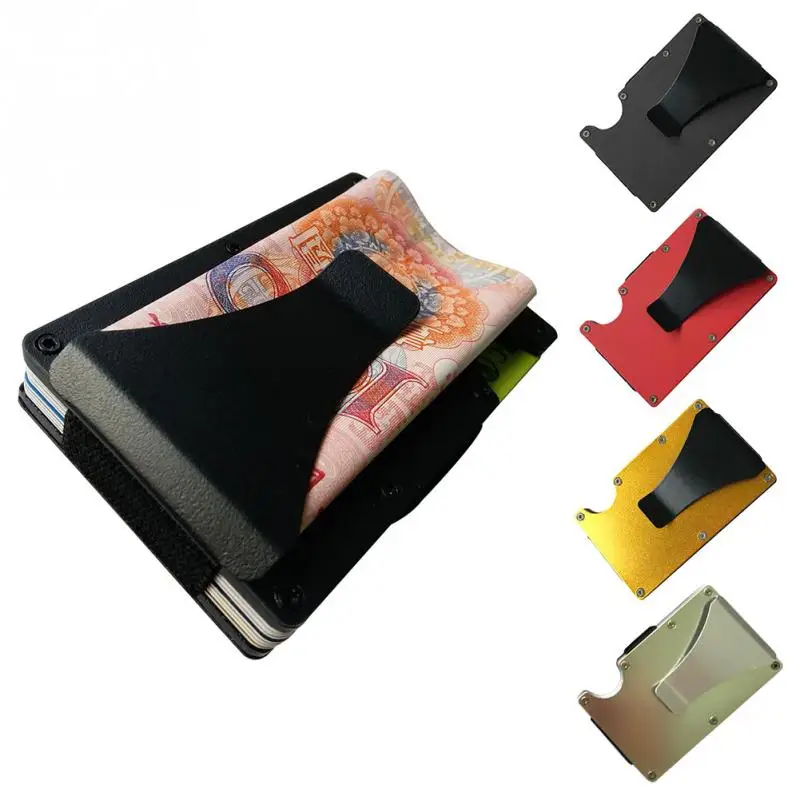 Чехол-Кошелек для кредитных карт, металлический чехол, Алюминиевый ультратонкий защитный чехол для карт