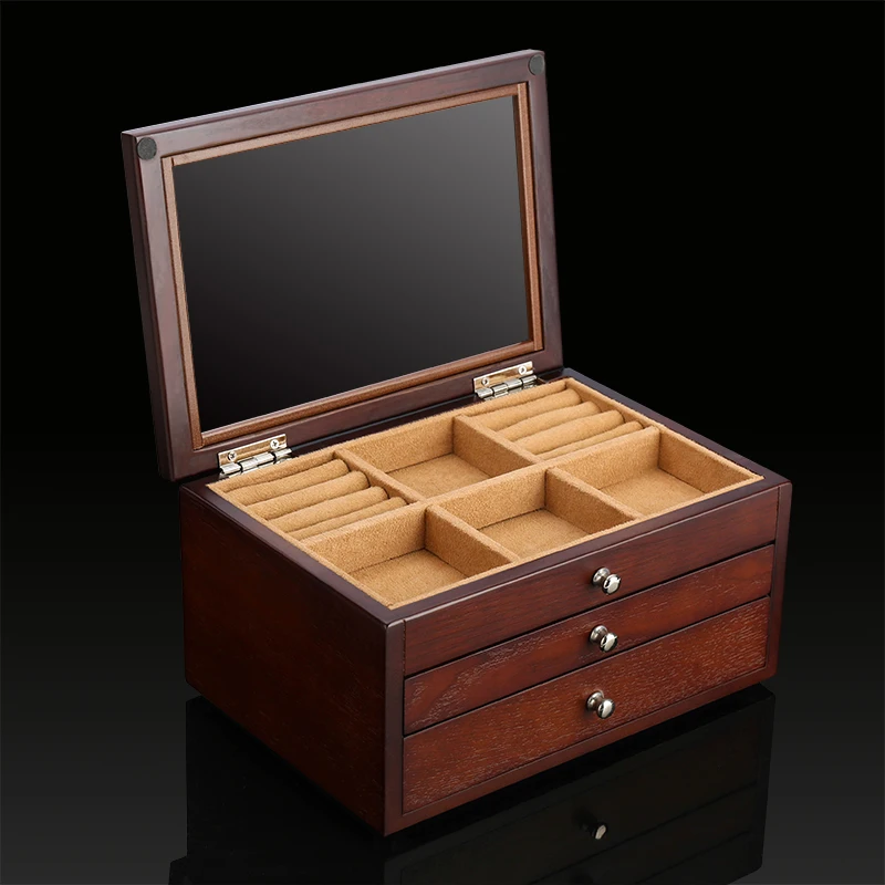 

Solid Wooden Ash Curtain Wooden Jewelry Collection Box