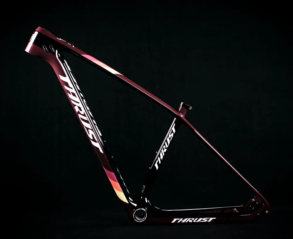 Карбоновая велосипедная рама mtb 29er, карбоновая велосипедная рама 29er, коническая рама для горного велосипеда, карбоновая рама Di2, механическая, 2 года гарантии - Цвет: brown and black