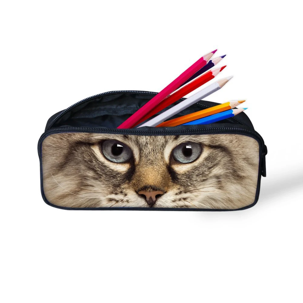 Женский косметический чехол FORUDESIGNS с 3D рисунком кота животного женская сумка для