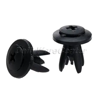 

50Pcs Auto Bumper Fender Fasteners Plastic Rivet Retainer 6mm Hole Push Type Engine Cover Car Door Trim Panel Clip For Toyota