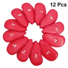 12 шт. Синтетическая кожа Гольф железные крышки искусственная кожа универсальная Прочная Железная Клубная крышка чехол для головки клюшки для гольфа крышка набор подходит всем брендам