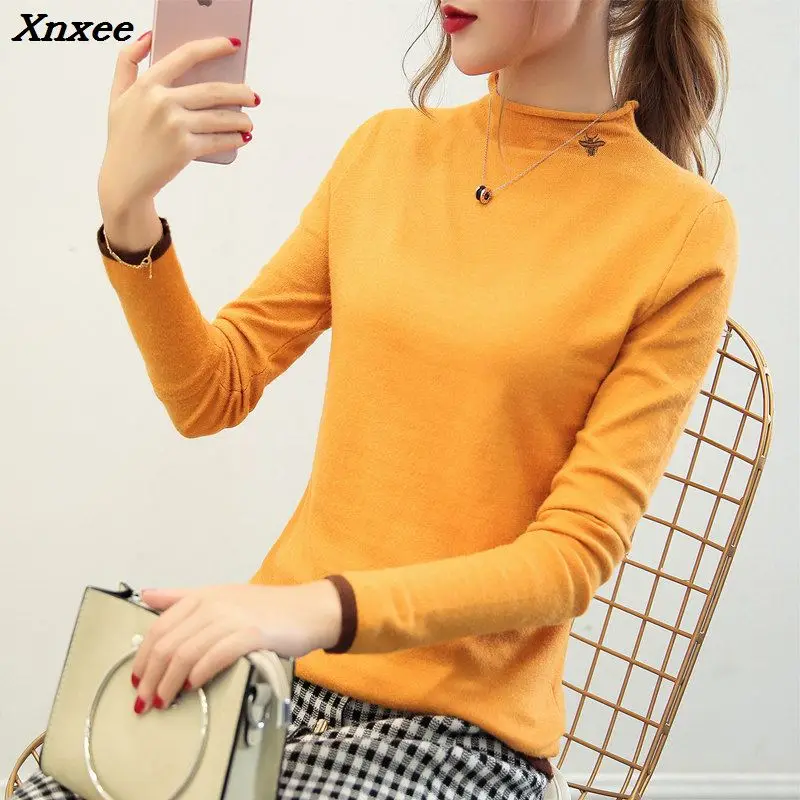 FEMALE SWEATER winter 2018 turtlenecks women's pullover korean sweater female top women round neck sweaters Pullover  turtleneck