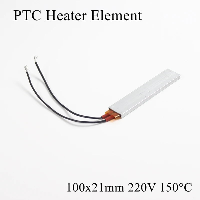 100x21 мм 220 В 150 градусов Цельсия Алюминиевый PTC нагревательный элемент постоянный термостат термистор воздушный Датчик нагрева оболочки 100*21 мм
