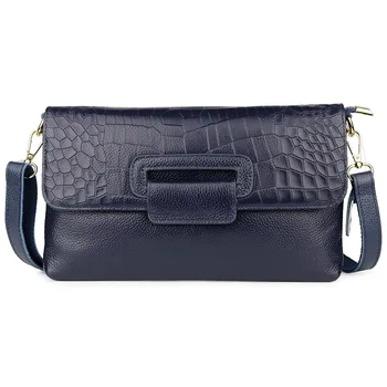 

Crocodile pattern Female bag first layer leather ladies clutch bag 2019 new handbag multifunctional fashion female shoulder bag