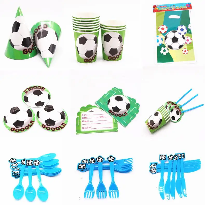 Football Zebra Childrens Birthday Party Tableware Plates Cups Napkins Tablecover