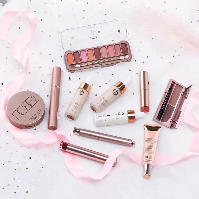 

O.TWO.O Makup Tool Kit Including Matte Eyeshadow Lipstick Foundation Concealer Eyebrow Pencil Eyeliner Makeup Set Cosmetic Kit