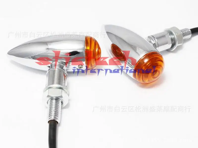 

by DHL or Fedex 200pair Motorcycle Moto Chrome Amber Bullet Turn Signals indicator Light For Honda Suzuki Kawasaki Yamaha Harley