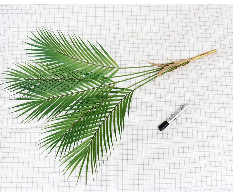 88 см 9 вилка поддельный букет пальм пластиковое искусственное растение листья ветка тропические поддельные Пальмовые Листья для Гавайских джунглей вечерние украшения