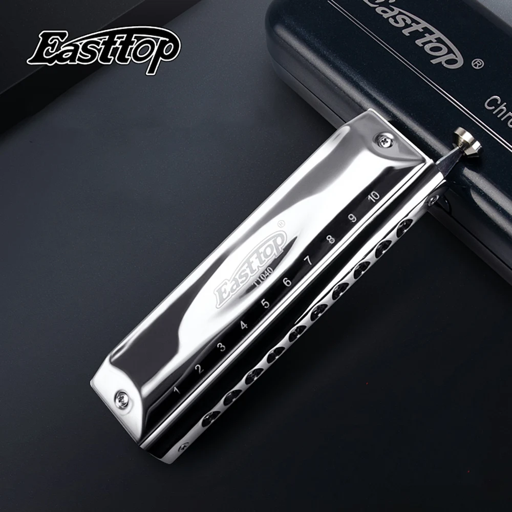 Easttop لوني هارمونيكا 10 ثقوب لوني القيثارة الفم الجهاز Instrumentos مفتاح C ABS مشط آلات موسيقية الشرق أعلى T1040