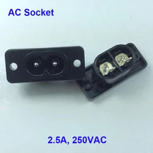 Гарантия качества 10 шт. в партии 250В переменного тока, 10A 2 штырька розетка переменного тока штепсельная Вилка питания