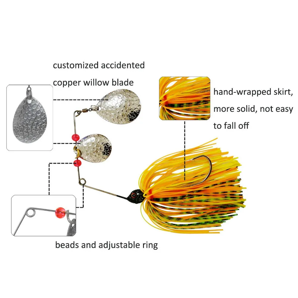 JSM buzzbait chatterbait spinnerbait приманки рыболовные искусственные приманки с юбками силиконовые приманки из свинца голова для ловли щуки Бас