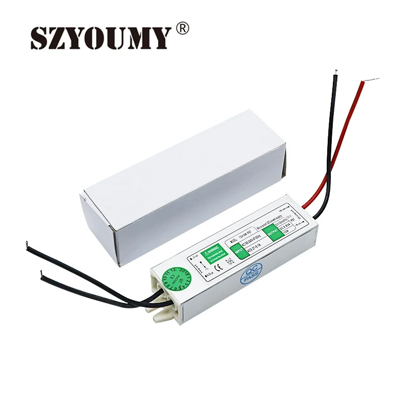 SZYOUMY хорошее качество DC 12V 10W Водонепроницаемый IP67 Светодиодный драйвер адаптер
