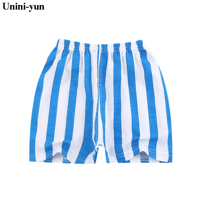 Unini-yun Little baby Toddler Kids Baby Boys Girls Shorts Strip Cotton Casual Summer PP Children Bottoms Baby Boy girl pants - Цвет: Серый