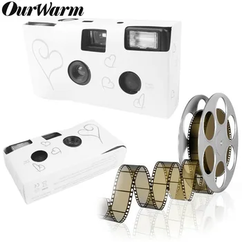 

OurWarm 36 Photos Power Flash HD Single Use One Time Disposable Film Camera Disposable Cameras Wedding Favors and Gifts