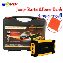 Coche Cargador de Batería Jump Arranque de múltiples funciones Del Coche del Banco de Potencia con Cable Clips Inteligentes Corriente de Pico 600A Booster