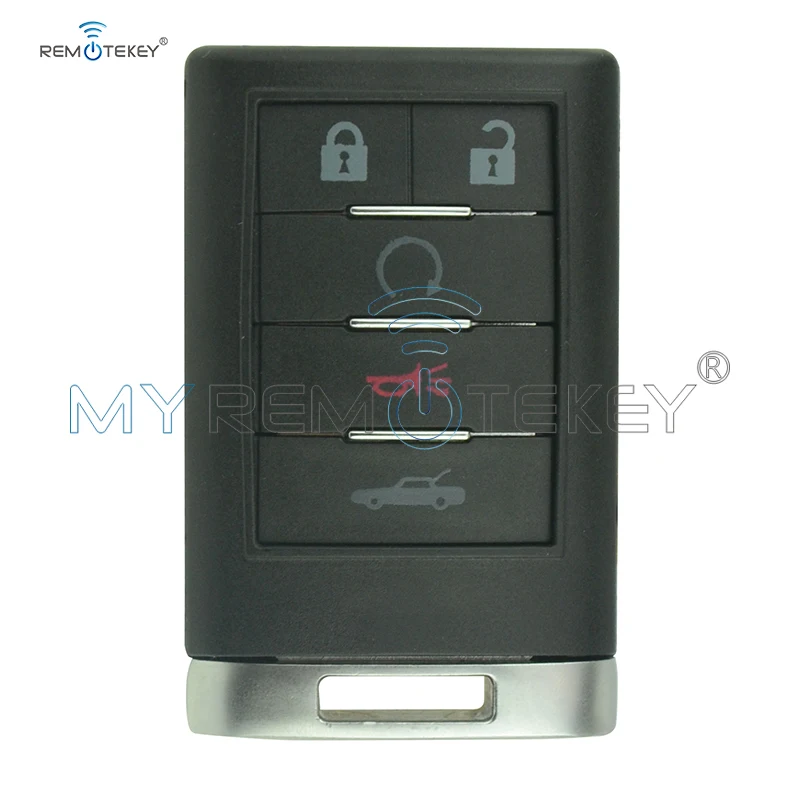 

Remtekey car key 5 button for Chevrolet Corvette 5 button 2008 2009 2010 2011 2012 replacement smart key fob shell