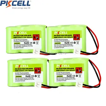

4pcs Cordless Phone Battery 3.6V 2/3AA*3 600mAh for Vtech CPH-403D GE-TL26145 PK-0042 P-P304 CPH-403D