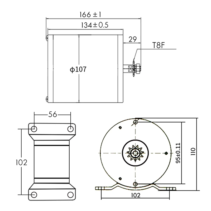 Perfect MY1020 DC Motor 48V 2000W Electric Brushless Motor 5400RPM For Electric Scooter LCD Display Motorcycle Controller Accessories 1