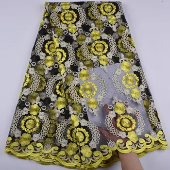 

2018 Latest African Tulle French Lace Fabric Laser Cutting Jacquard.high Quality Nigerian Wedding African Lace Fabric A1374
