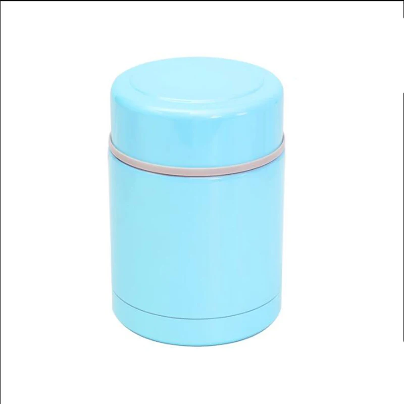 400ml Mini Small Vacuum 304 Stainless Steel Lunch Box Thermal Insulation Leak proof Soup Food Container Kids Student Bento Box - Цвет: Синий