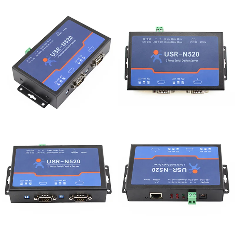 Industrial 2 Ports Serial Device Server Modems