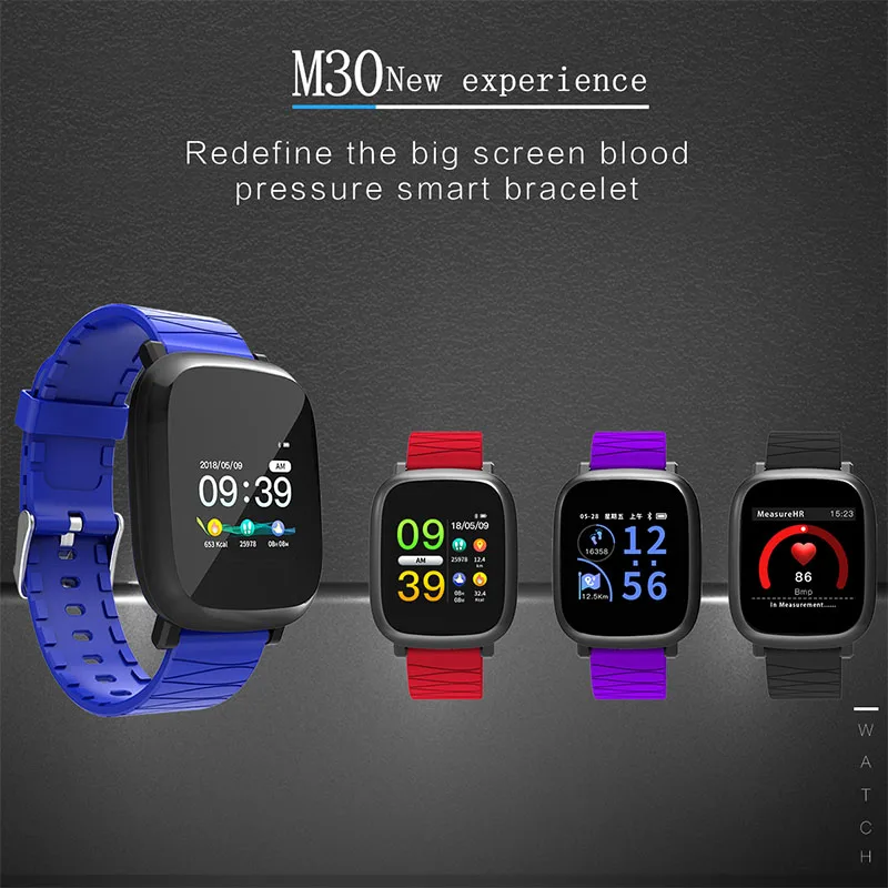 Wearpai Bluetooth Smart часы Для мужчин M30 с Цвет Экран цифровые спортивные Фитнес трекер