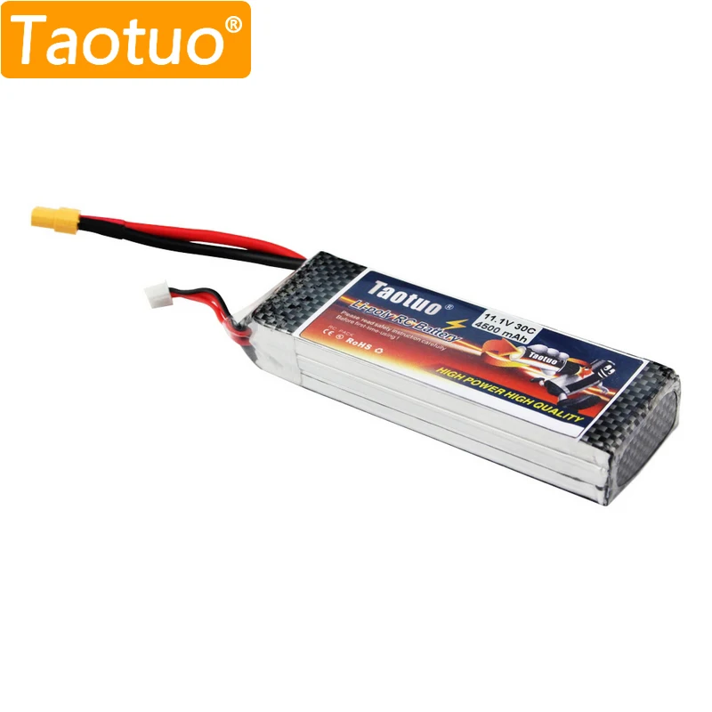 

Taotuo Lipo Battery 11.1V 4500MAH 3S 30c XT60 For RC Hobby Toy Quadcopter Drone Helicopter Car Truck Boat Buggy Bateria Lipo