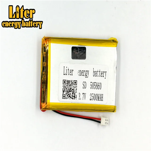 XHR 2P 2 54 2500mAh 505860 506060 core мобильный динамик навигатор 3 7 V полимерный литий ионный