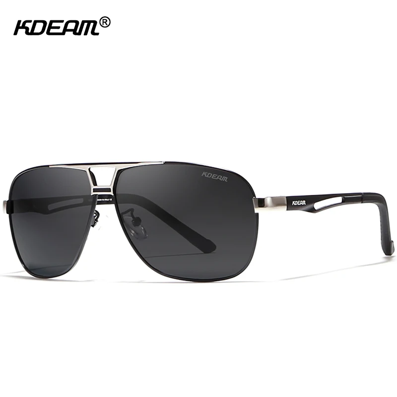 KDEAM High definition Polarized Men Sunglasses Rectangle Full UV
