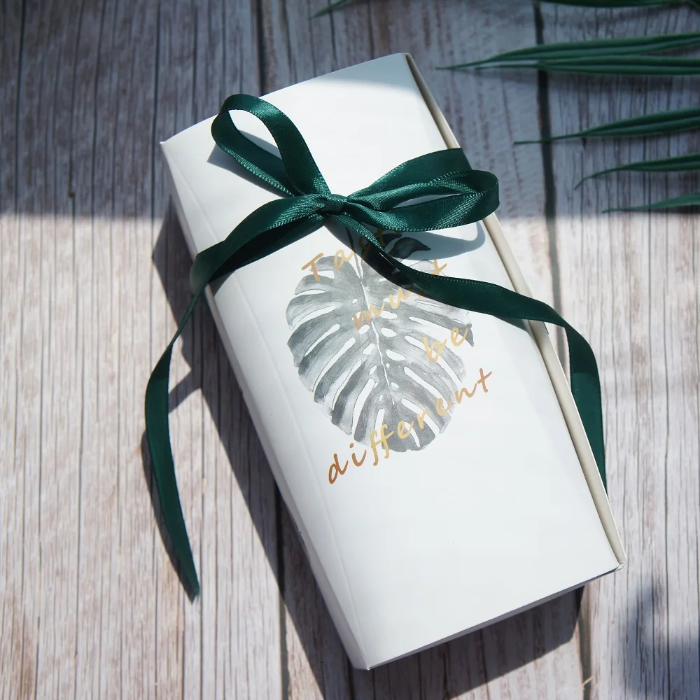 18,5*9*5,5 см 10 шт. бумажная коробка с тропическими пальмовыми листьями для печенья, шоколада, мыла, свечи для свадьбы, дня рождения, вечеринки, DIY подарочная упаковка