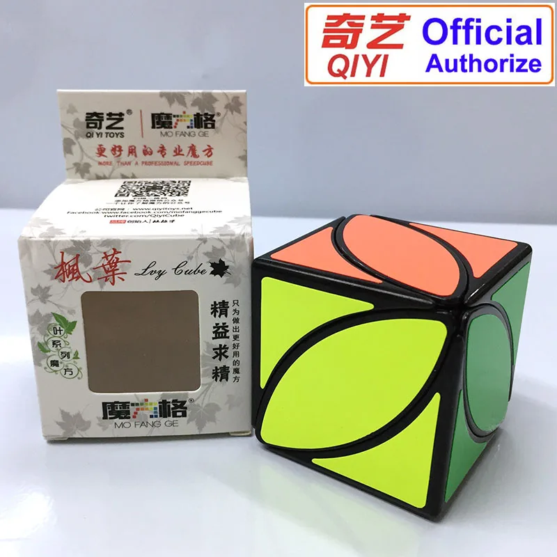 

QIYI Brand Maple Leaf Cube Shaped Puzzle Toy Magic Cube Profession Sticker Magic Cube MF904