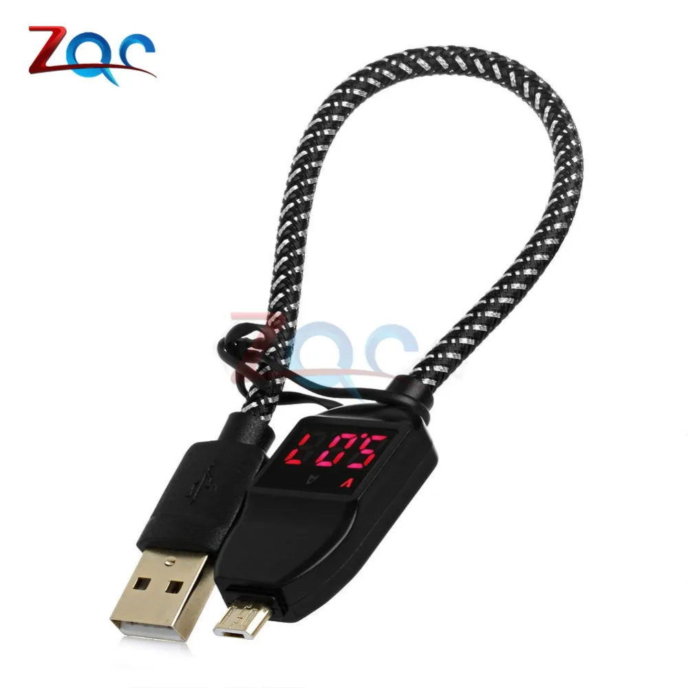 

1.2M Smart Voltage Current Digital LED Display Micro USB Sync Data Fast Charging Cable Cord
