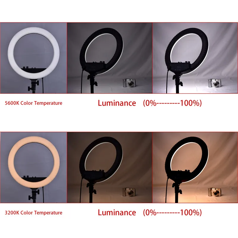  fosoto RL-12II 14 inch Ring lamp 3200-5500K Dimmable Photography Studio makeup Led Ring Light For C - 32908369686