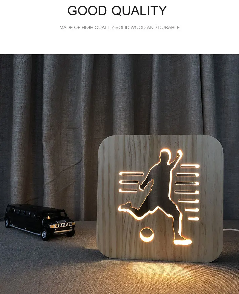 3D Wooden Night Light Football Sports Decor Nightlight 3D Visual UBS Desk Table Lamps For Kids Baby Bedroom Decorative Lighting (1)