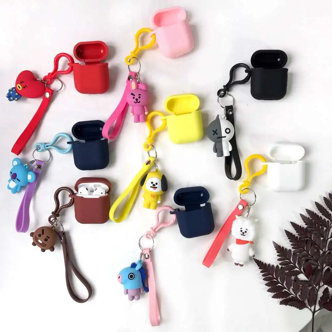 

Cartoon Korean Doll Pendant Case for Apple Airpods Silicone Case for Cute Air Pod 2 Protection Accessories Funda Box