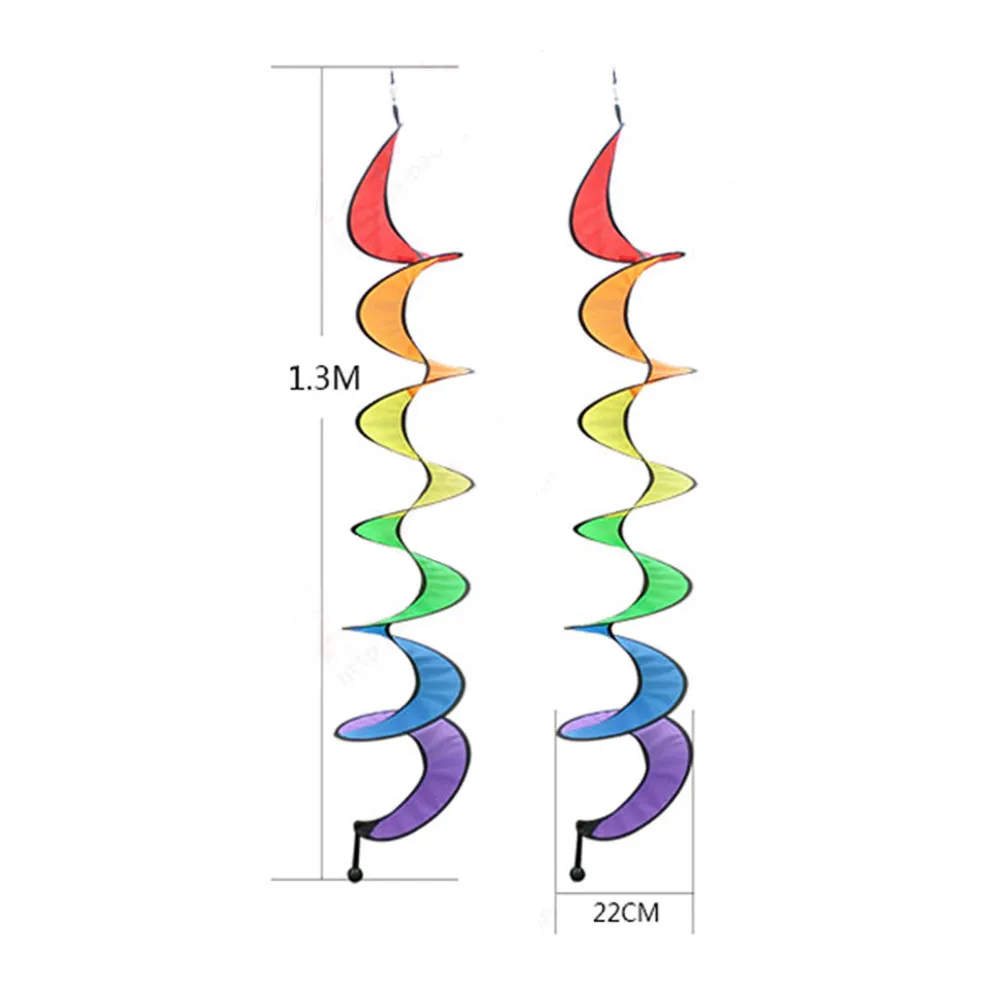 

1PC Rainbow Spiral Windmill Tent Colorful Wind Spinner Garden Home Decorations Multipurpose mini gadget survive true utility#20