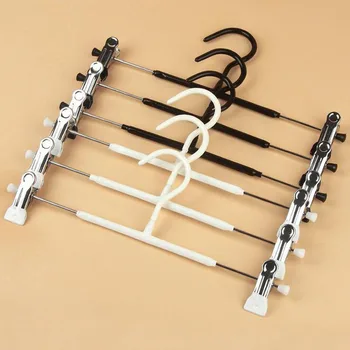 

100PCS Metal Clothes Hangers White Black Clip Stand Hanger Pants Skirt Kid Adult Clothing Anti-skidding ZA4846