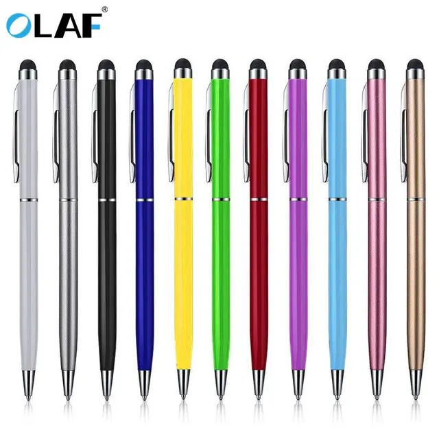 2 in 1 Multifunction Fine Point Round Thin Tip Touch Screen Pen Capacitive Stylus Pen For Smart Phone Tablet For iPad For iPhone 2 in 1 Multifunction Fine Point Round Thin Tip Touch Screen Pen Capacitive Stylus Pen For Smart Phone Tablet For iPad For iPhone