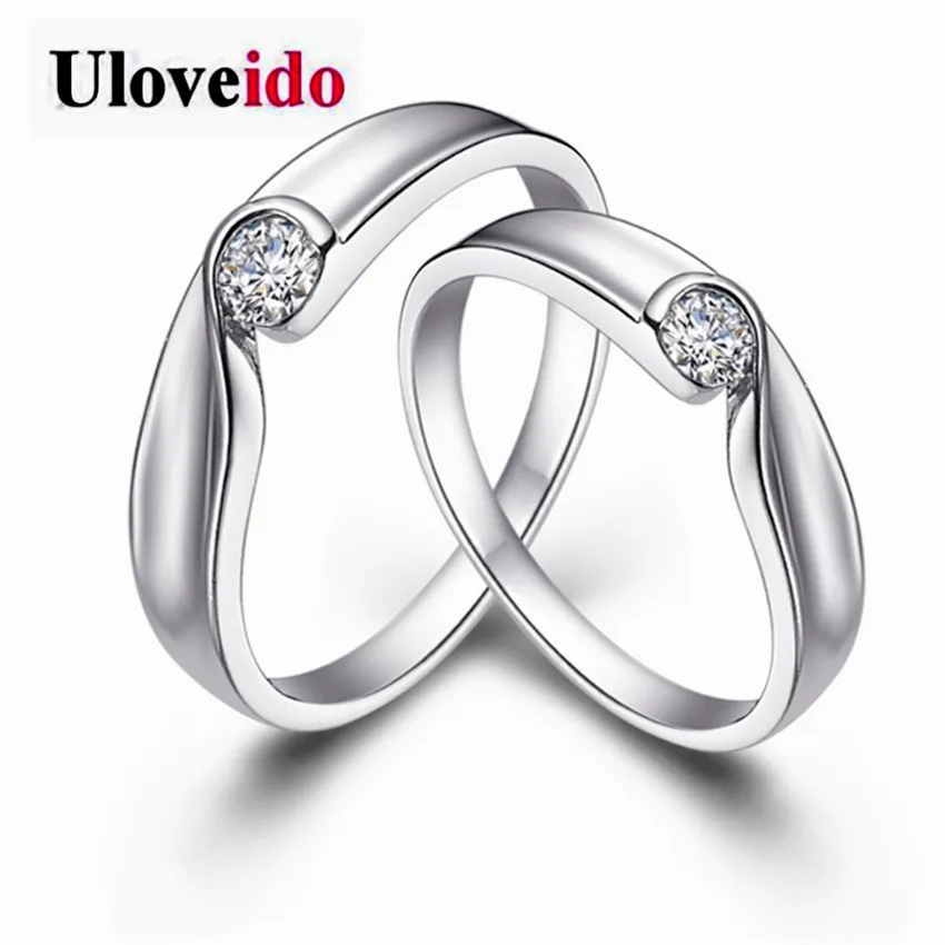 Uloveido Fate Love His And Hers Promise Ring Sets Korean Couple Silver
