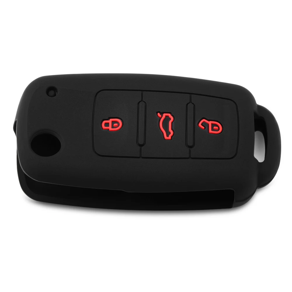 Силиконовый защитный чехол для автомобильного ключа держатель VW Golf POLO Bora Skoda Seat
