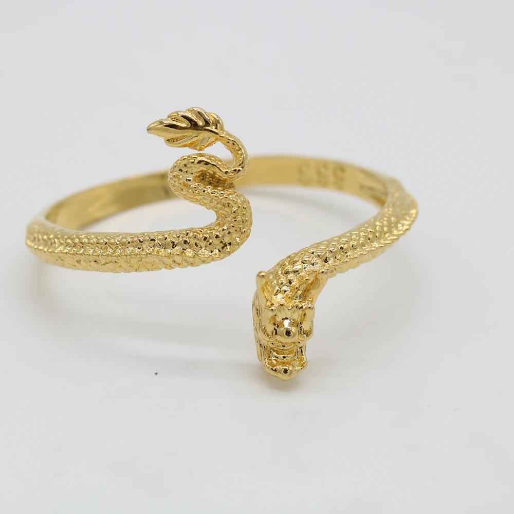 

Dragon Design Mens Bangle Yellow Gold Filled Handsome Cuff Bangle Bracelet Gift