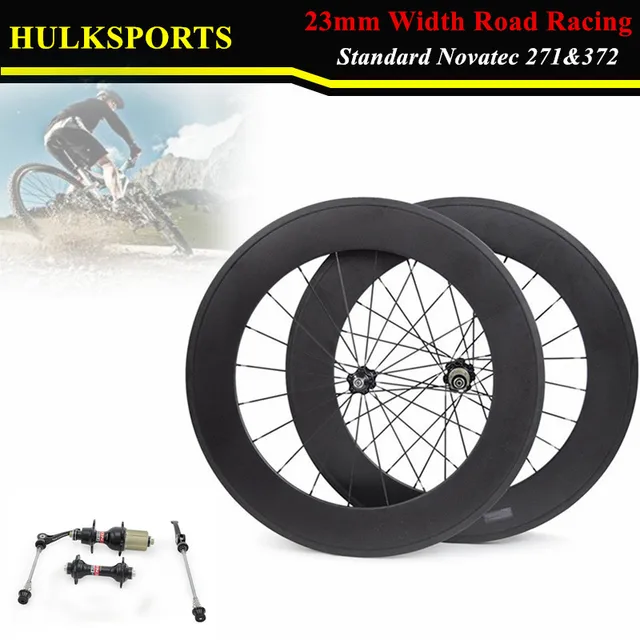Cheap single wheel 700C 88mm carbon fiber wheels clincher wheelsets HK-WH-88C-W23-C-F